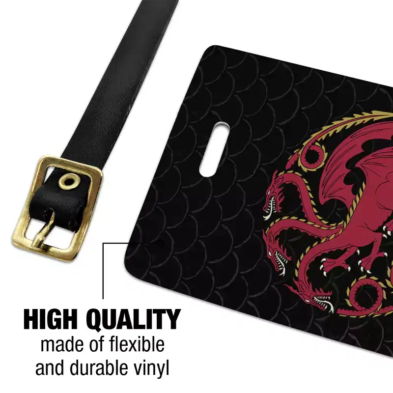 House Of Dragon Targaryen Sigil Scales Luggage ID Tags Set of 2