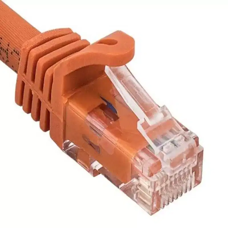 SANOXY Cables and Adapters; 50ft Cat6a 600 MHz UTP Snagless Ethernet Network Patch Cable, Orange