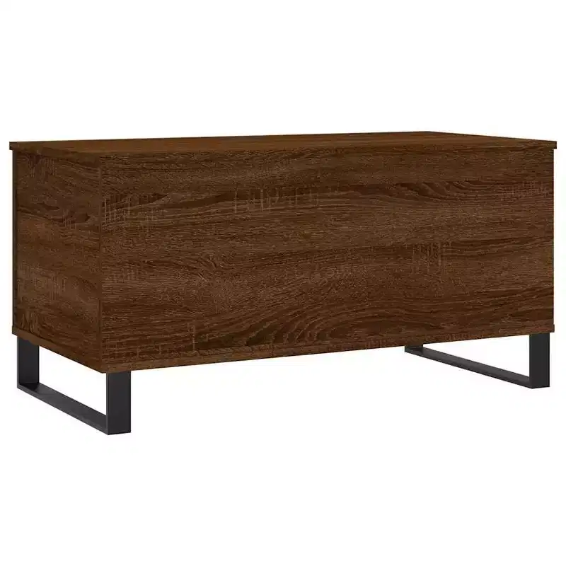 vidaXL Coffee Table White Engineered Wood, Metal Medium Coffee Table