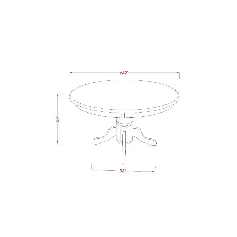 HomeStock 5-Piece Round Black Finish Solid Wood Top Dining Table with 4 Upholstered Chairs