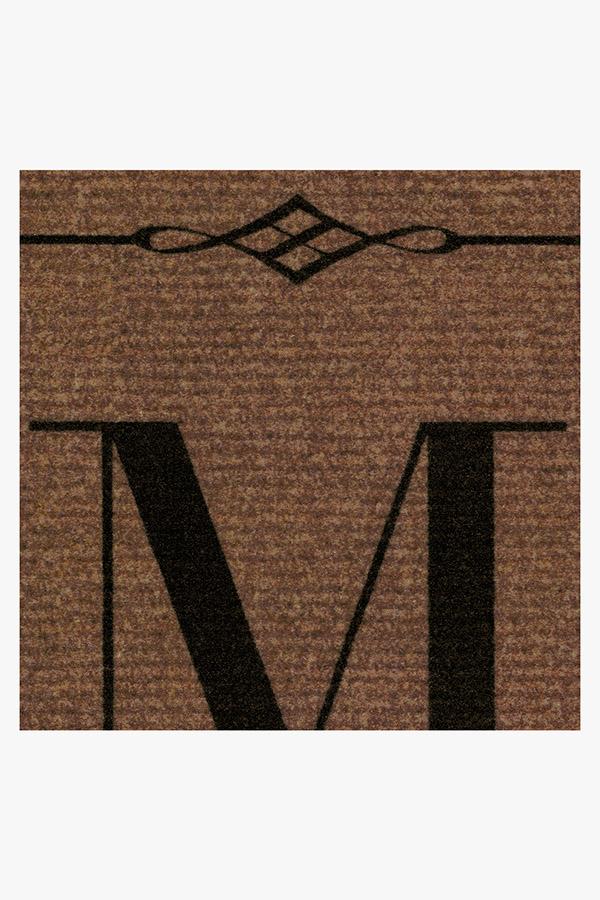 Simple Personalized Washable Doormat with Bold Initial Letter Design for Entryway & Porch