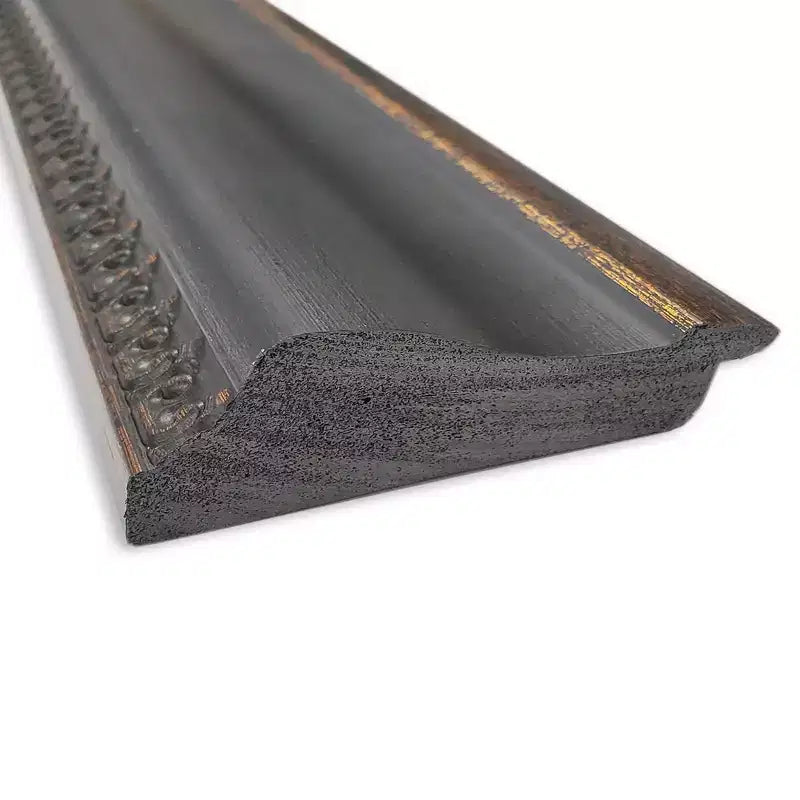 42" x 30" Non-Beveled Thomas Black Bronze Wall Mirror - Amanti Art: Modern Style, Polystyrene Frame, Includes Mount Hardware