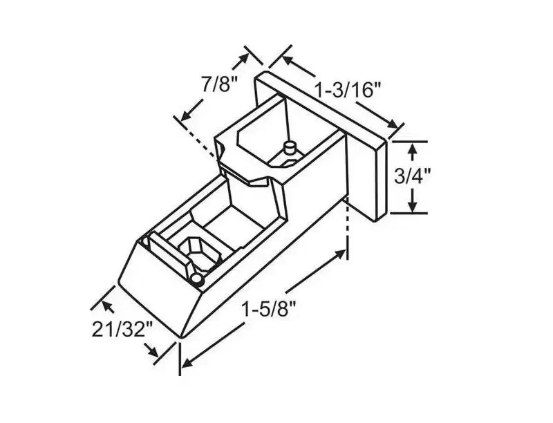 Brixwell Nylon Balance Top Sash Guide, 1-5/8 Overall Depth, Window Balance Hardware Replacement Component, White Finish