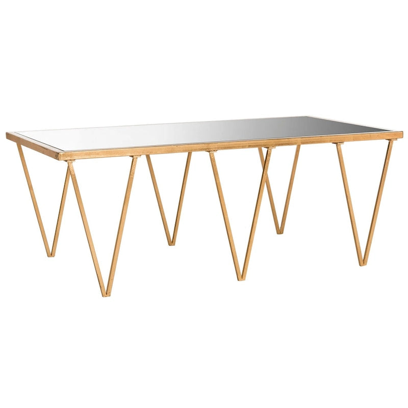 Antique Gold Leaf Coffee Table - 48Wx18Dx27H