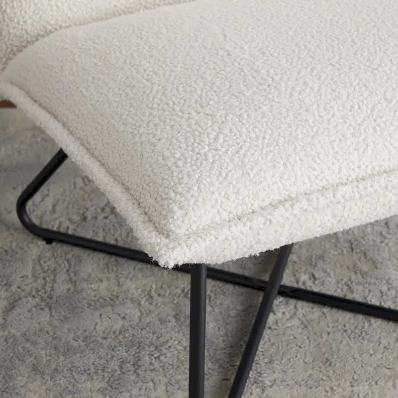 Pillow Accent Chair | Black Stripe Tan Fabric | Metal Wire Base | 26.5W Seat | Modern