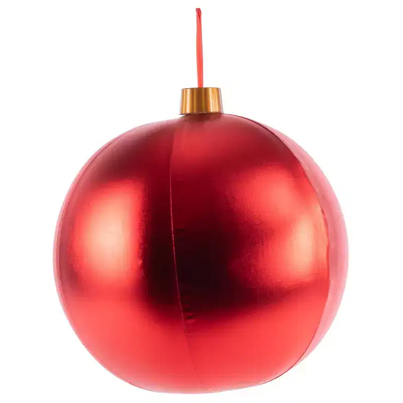 Christmas Magic 3ct Christmas Inflatable Ornament with Fabric Set Red