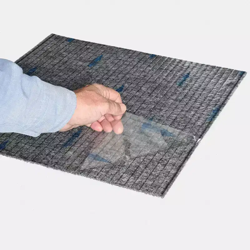 18" 10pk Wide Wale Self Stick Carpet Tile Gray - Foss Floors