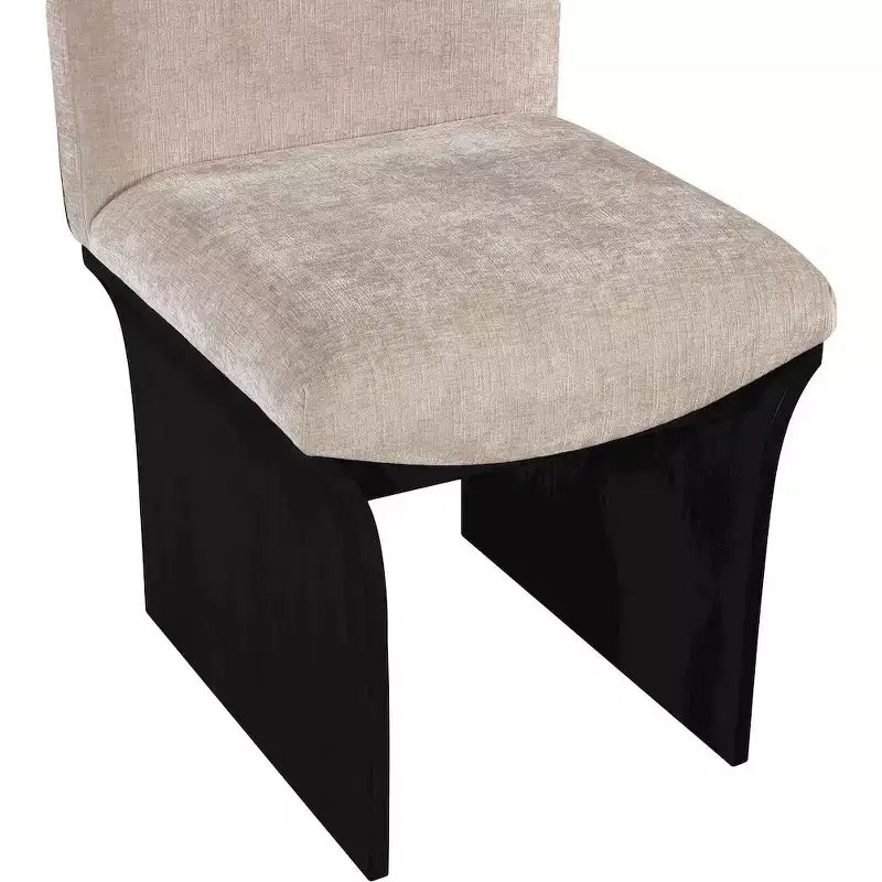 Meridina Furniture,Shaw Beige Chenille Fabric Upholstered Dining Chair