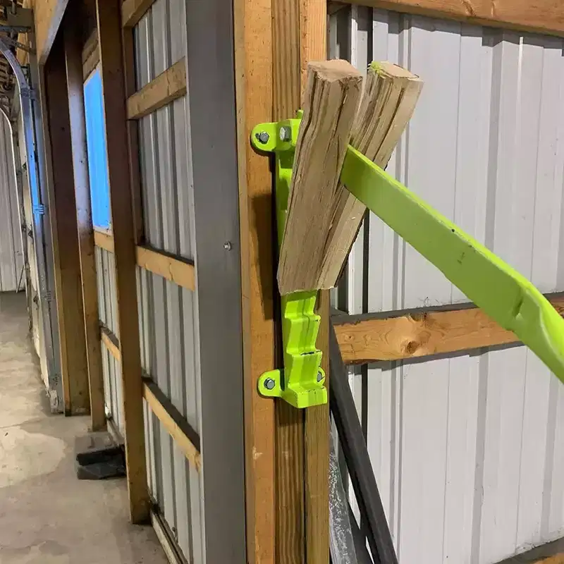Timber Tuff Wall Mounted Heavy Cast Iron Kindling Splitter with 24 Inch Handle and 4 Mounting Holes for Slicing Softwoods, Pine, or Spruce, Green