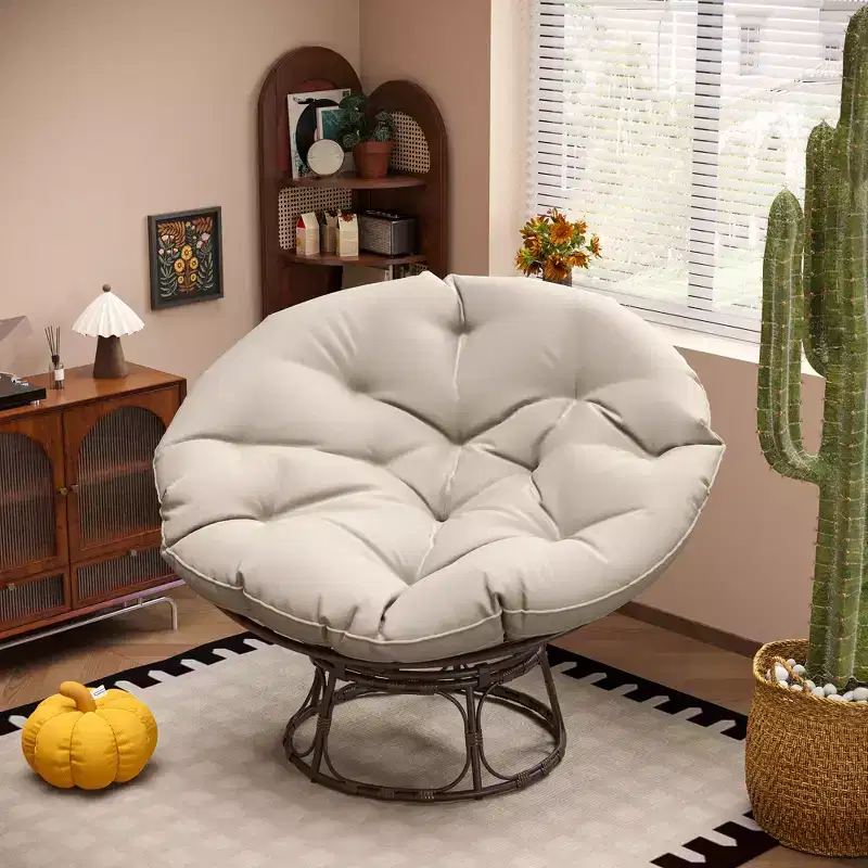 Papasan Patio Chair with Cushions