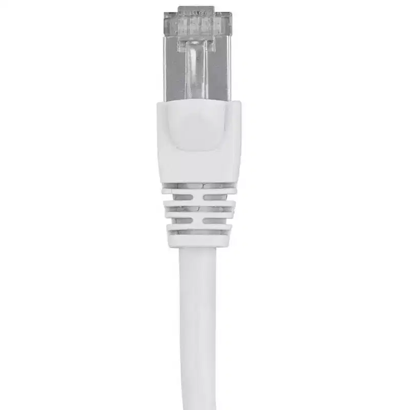 Monoprice Cat6A Ethernet Patch Cable - 100 Feet - White | Network Internet Cord - RJ45, 550Mhz, STP, Pure Bare Copper Wire, 10G, 26AWG