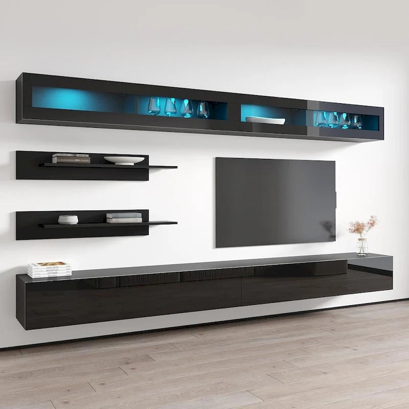 Wall-mounted Floating Modern Entertainment Center