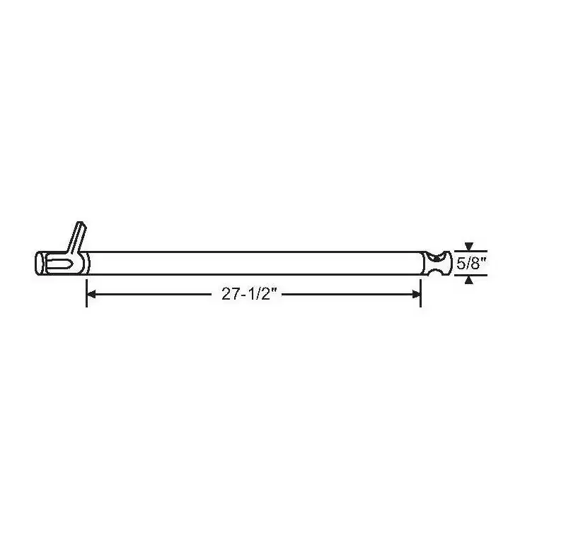 Brixwell Caradco Balance Plastic Tube Plain Spring 27-1/2 Length, 1/2 Width, For Wood Windows, White Finish