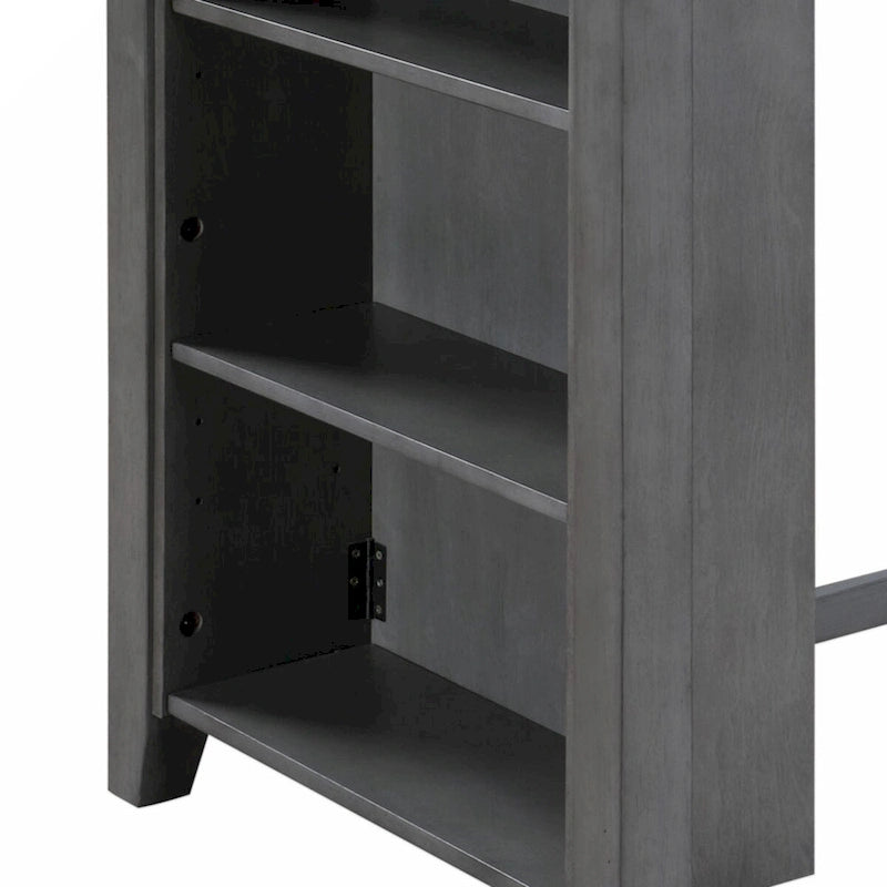 Graham 36 3-Piece Finish Small Space Counter Height Dining Table with Shelves and 2 Chairs