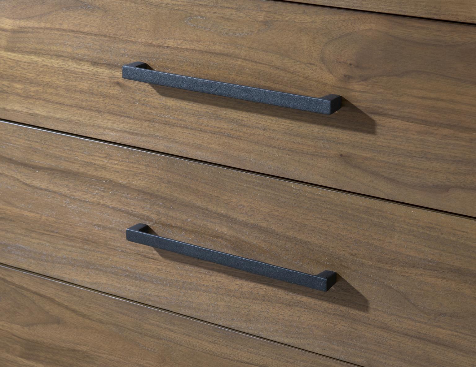 Door Chest featuring a finish and Matte Black hardware, each piece is crafted from