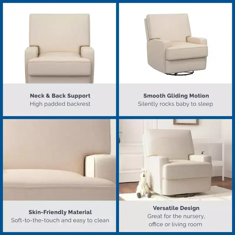 Baby Relax Rylan 4-in-1 Swivel Glider Rocker Recliner Chair