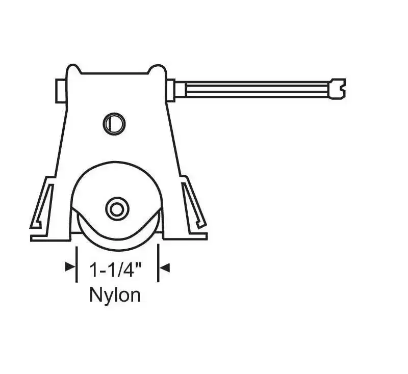 Brixwell Nylon Bottom Screen Door Roller Assembly, 1-1/4 Wheel, Replacement Hardware, White Finish