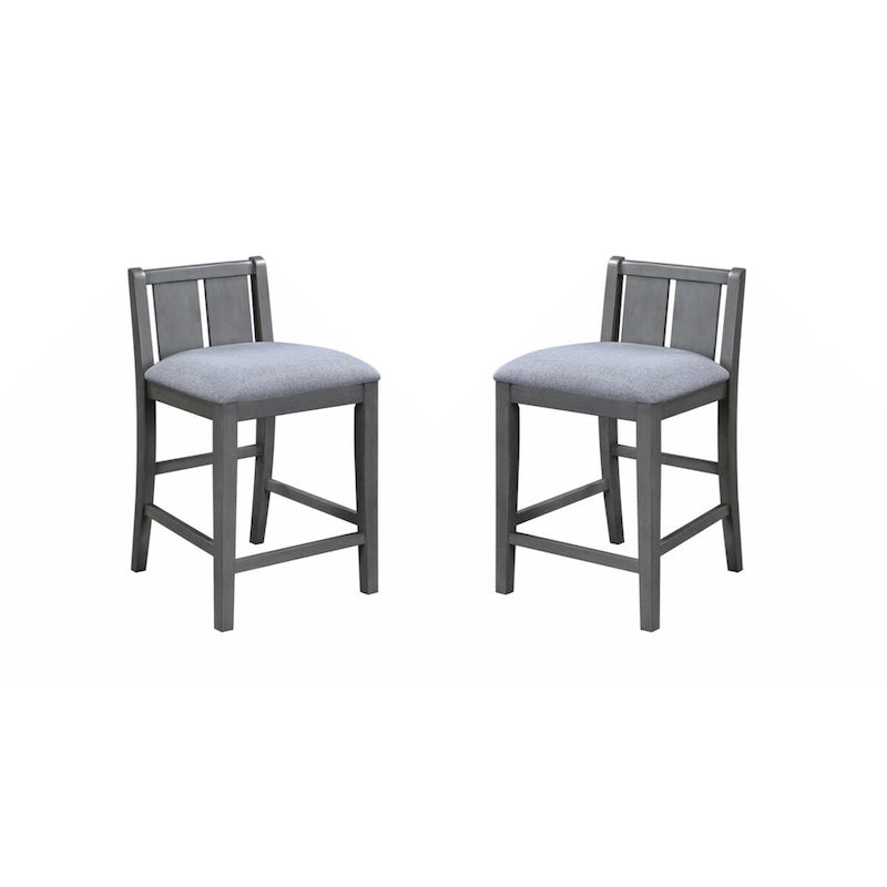 Graham 36 3-Piece Finish Small Space Counter Height Dining Table with Shelves and 2 Chairs