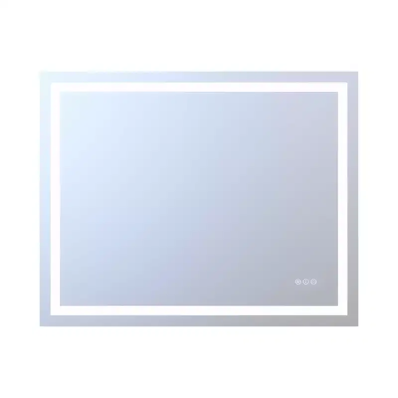 48x36 Wall LED Bathroom Mirror, Shatter-Proof, ETL Anti-Fog, Stepless Dimmable