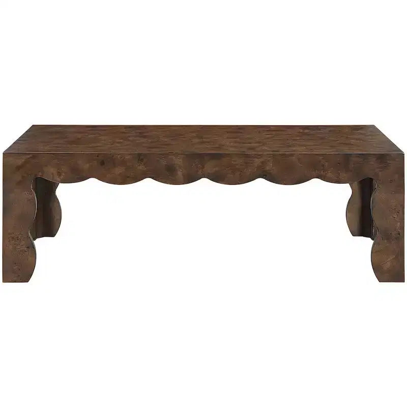 Meridian Furniture Vassa Brown Burl Veneer Coffee Table