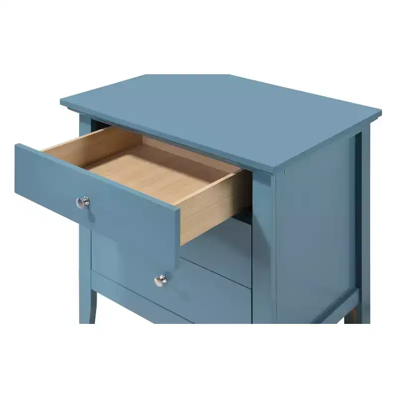HomeStock Hammond Nightstand  26H x 24W x 18D , Drawer & Durable Oak Finish
