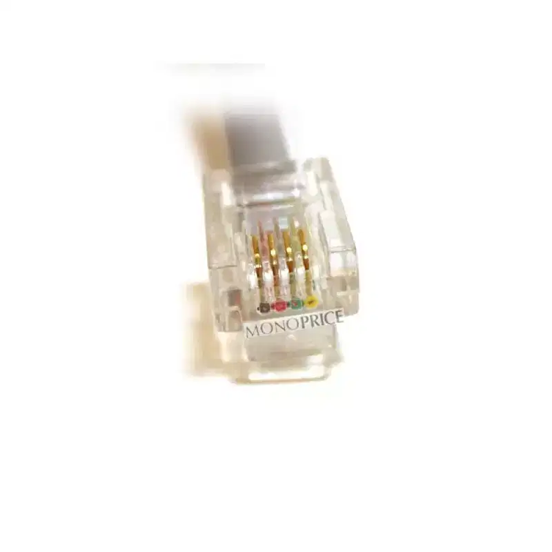Monoprice Landline Telephone Cable - 7 Feet - RJ11(6P4C) Straight for Data