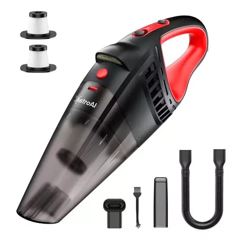 AstroAI Car Vacuum, Car Accessories, Portable Handheld Vacuum Cleaner, 12V DC Power, with 3 Filters for Quick Cleaning
