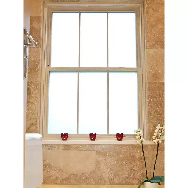 Set of 2 (53"x79") Fablon Sand Window Film Set White: Frosted Privacy Film, UV Protection, Vinyl, Glass Tint