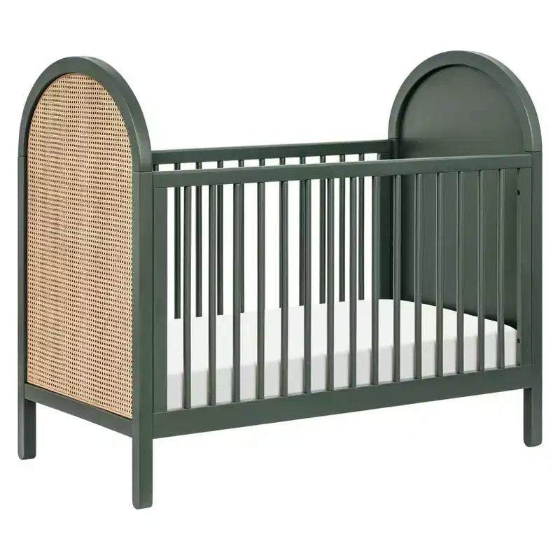 Boho Cane 3-in-1 Convertible Crib with Toddler Bed Conversion Kit