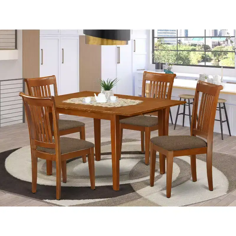 Rustic Dining Table Set - Small Kitchen Table & Chairs - Modern Farmhouse Style