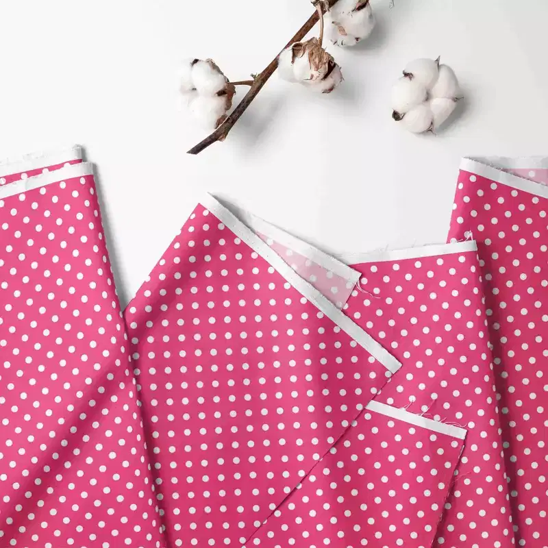 Bacati - Fuschia Pin Dots 100 percent Cotton Universal Baby US Standard Crib or Toddler Bed Fitted Sheet