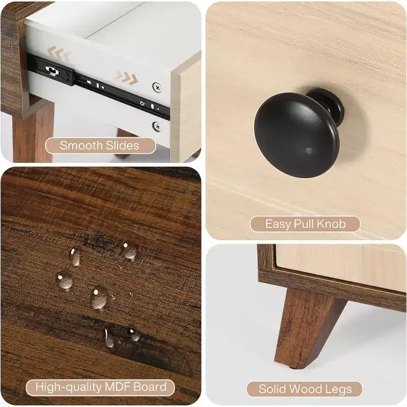 Lantine 51-Inch Computer Desk with 5 Drawers