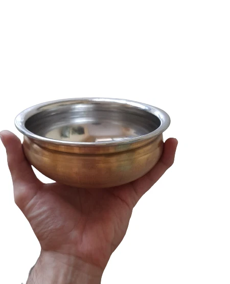 Brass Coating Traditional Serving Handi, 500 ml, Stainless Steel