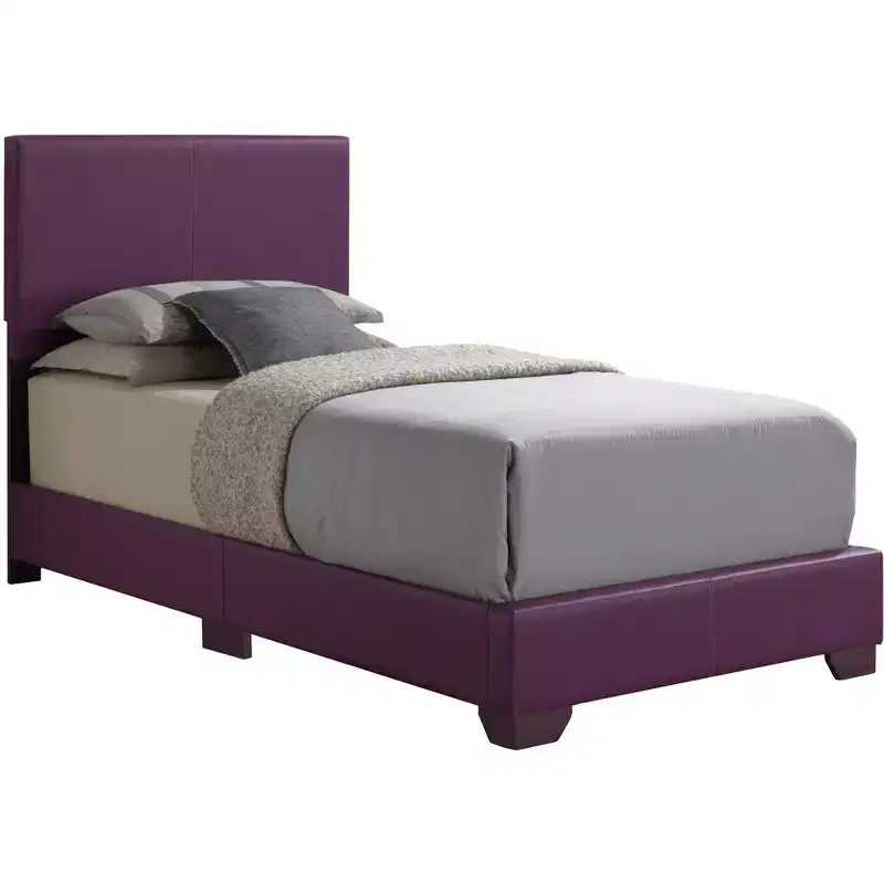 Passion Furniture Aaron Upholstered Twin Panel Bed