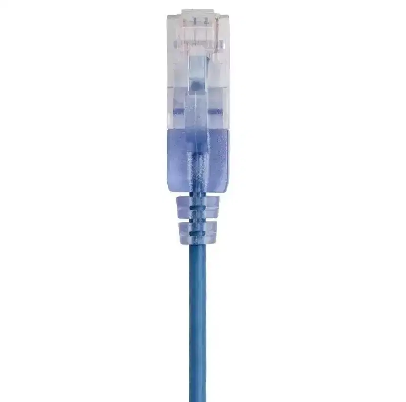 Monoprice Cat6A Patch Ethernet Cable 1 Feet Blue, UTP, 30AWG, 10G, Pure Bare Copper, Snagless RJ45, For Computer Network Cable, LAN, Modem, Router