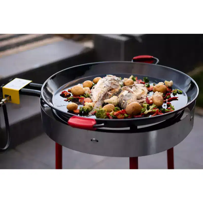 Ringg Chef Series Classic Kit with Paella Pan, Dual Gas Burners, and Stand for 16 Servings