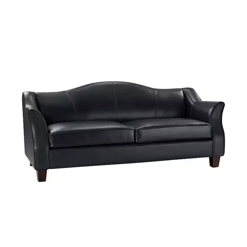 Bruno 78.75 Wide Genuine Leather Sofa with Solid Tapered Wood Legs|ART OF LIVING DESIGNS