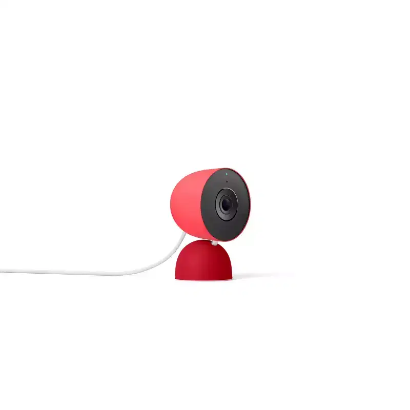 Google Nest Cam Indoor (Wired, 2nd Gen) - Indoor Security Camera with 2K Video - Works with Google Home - With Gemini - Berry