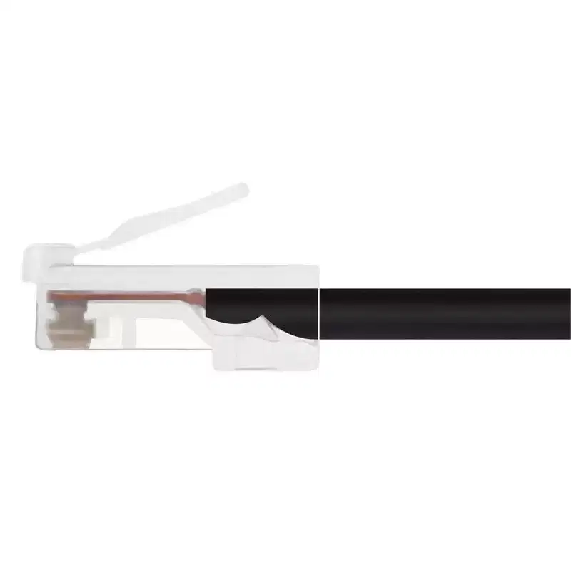 Monoprice Cat5e Ethernet Patch Cable - 1 Feet - Black | Network Internet Cord - RJ45, Stranded, 350Mhz, UTP, Pure Bare Copper Wire, 24AWG - Zeroboot