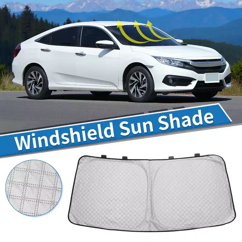 Unique Bargains Car Window Cover for Honda N-BOX JF5 / JF6 Series Aluminum Film Foldable