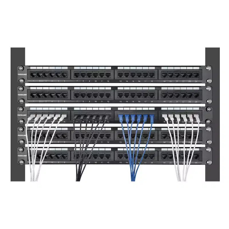 Intellinet Network Solutions CAT-6 U/UTP FlexiBoot Slim Network Patch Cable, 10 Pack (1 Ft.; Blue)