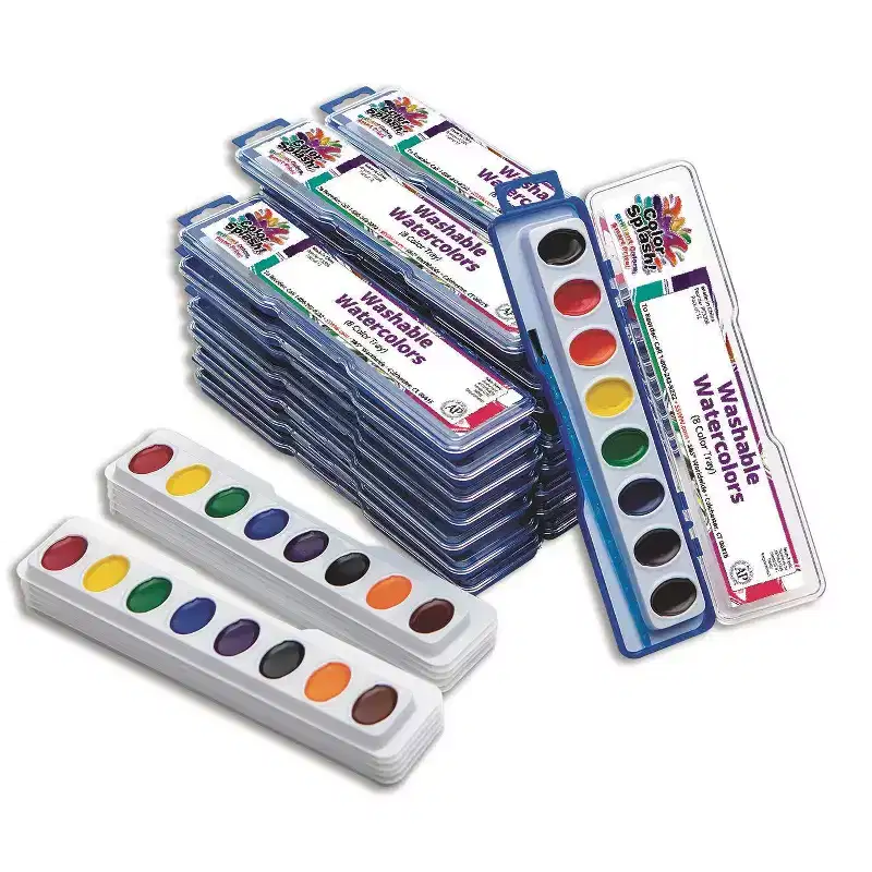 Color Splash! Washable Watercolor Mega Pack, 8-Color Trays with Refills (Pack of 36)