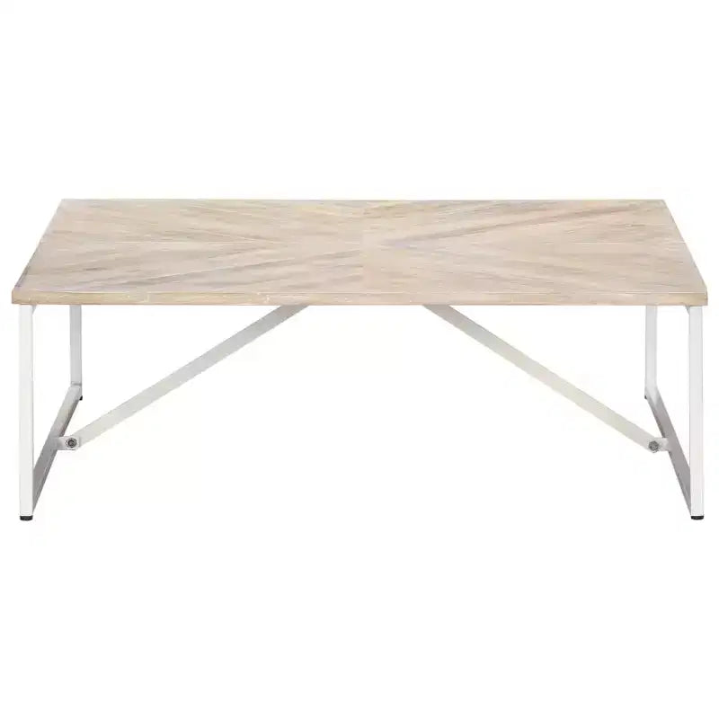 vidaXL Coffee Table End Table Living Room Side Sofa Table Solid Wood Mango - White