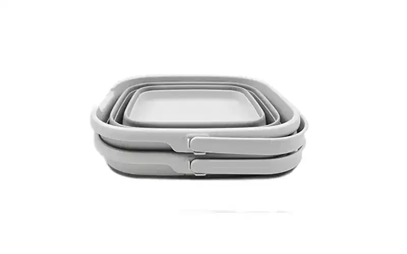 SAMMART 10L (2.6 Gallon) Collapsible Rectangular Handy Basket/Bucket