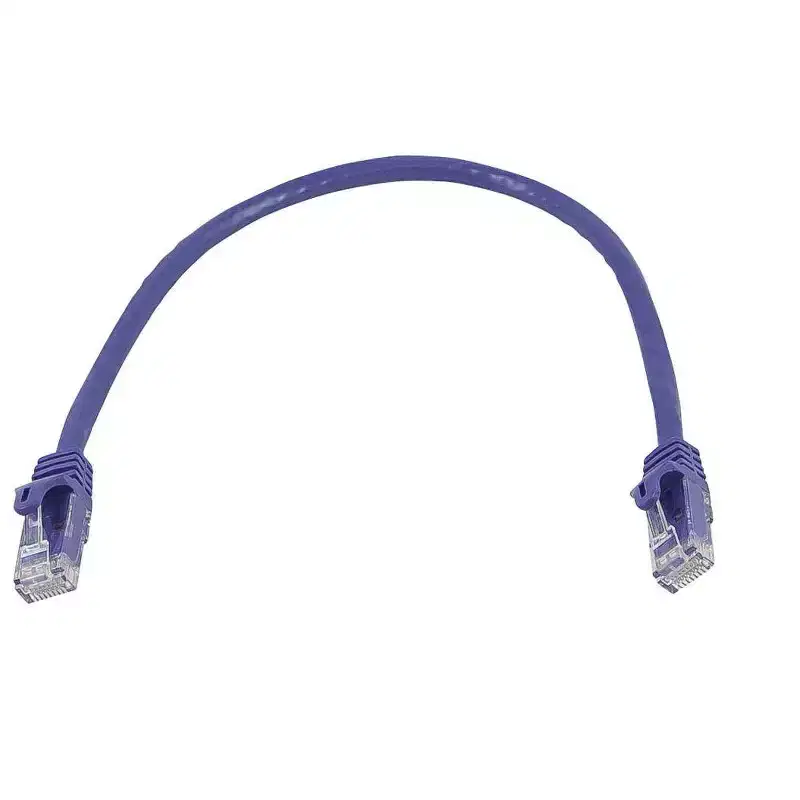 Monoprice Cat6 Ethernet Patch Cable - 0.5 Feet - Purple | Network Internet Cord - RJ45, Stranded, 550Mhz, UTP, Pure Bare Copper Wire, 24AWG - Flexboot
