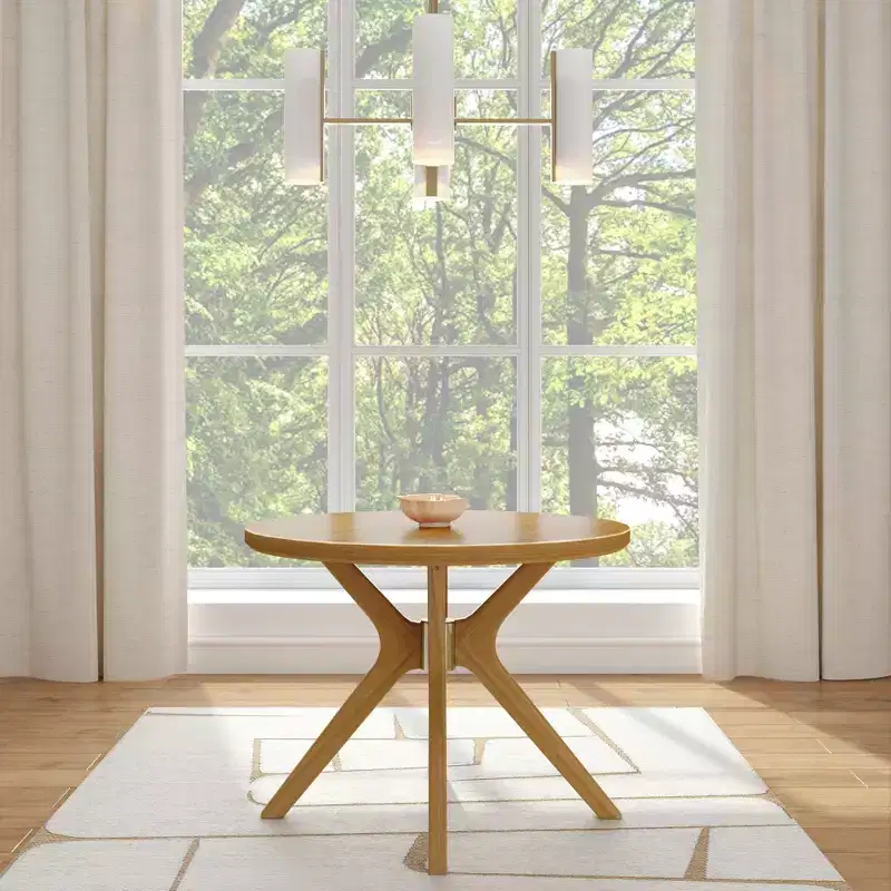 Plank+Beam Verso Round Dining Table, 38 Solid Wood Kitchen & Dining Room Table