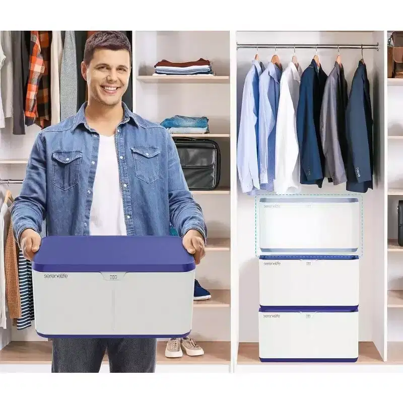 SereneLife 8 Gallon Locking Storage Bin - SLSBXN850BL