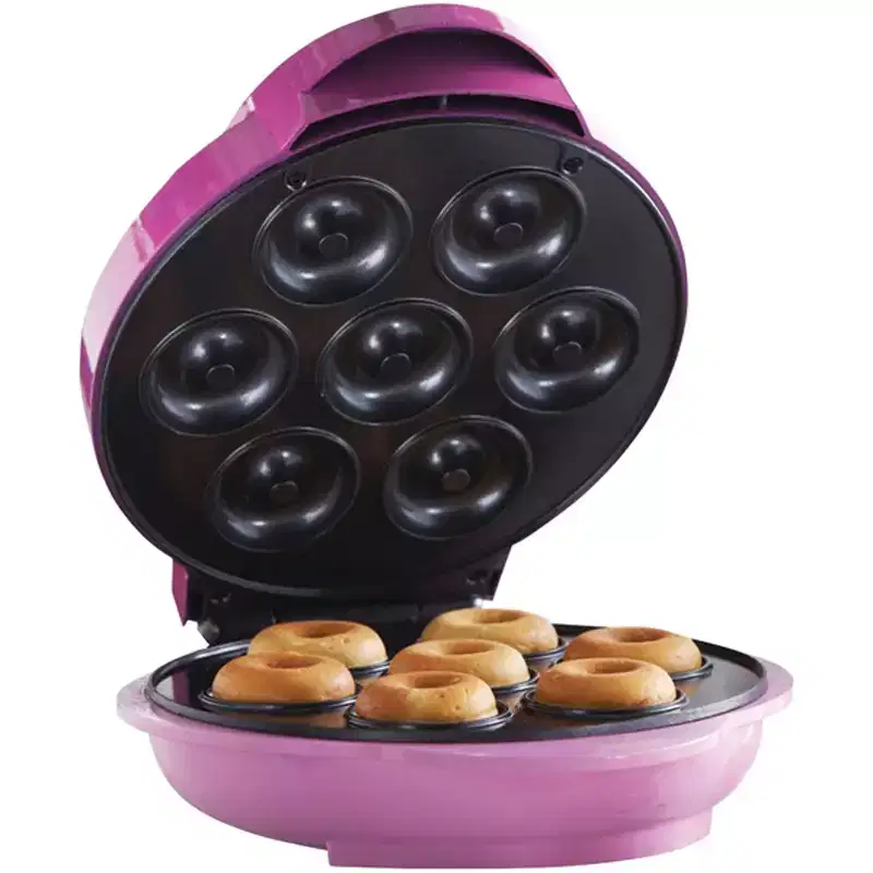Brentwood Electric 7-Hole Nonstick Mini Donut Maker in Pink