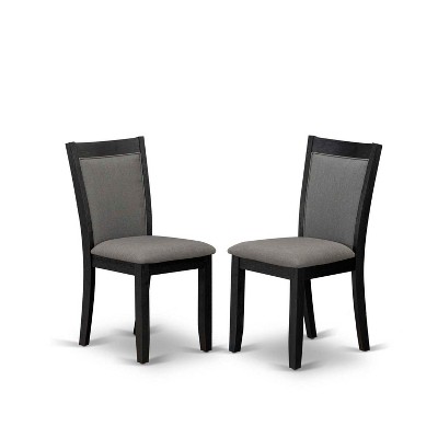3-Piece Wirebrushed Black Solid Wood Top - Round Dining Room Set - Seats-4