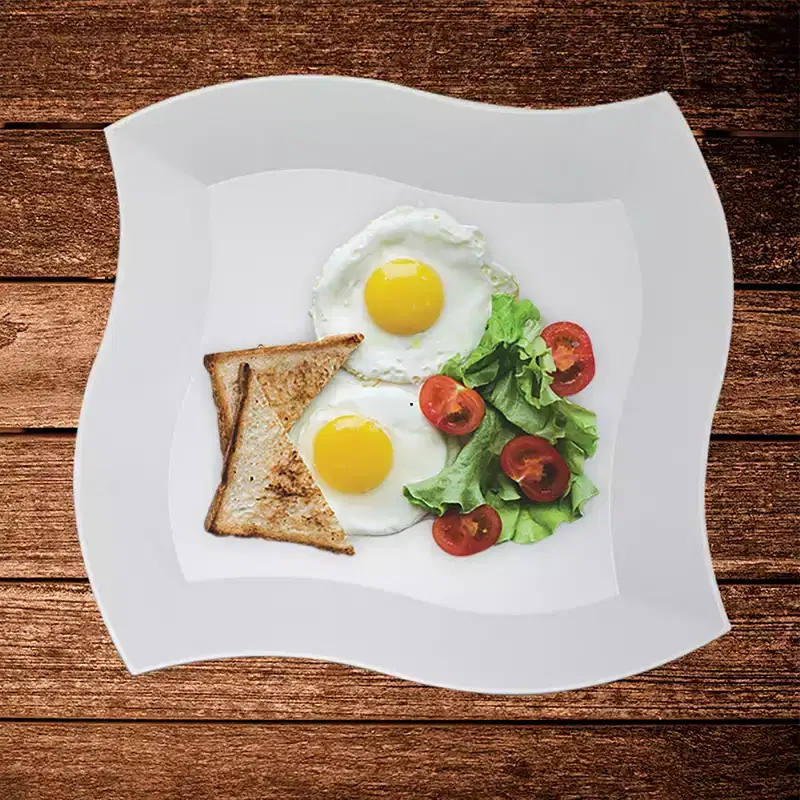 Smarty Had A Party White Wave Plastic Dinnerware Set - 40 Sets